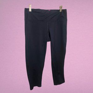 Pink Lotus Athletic Capri Leggings Navy